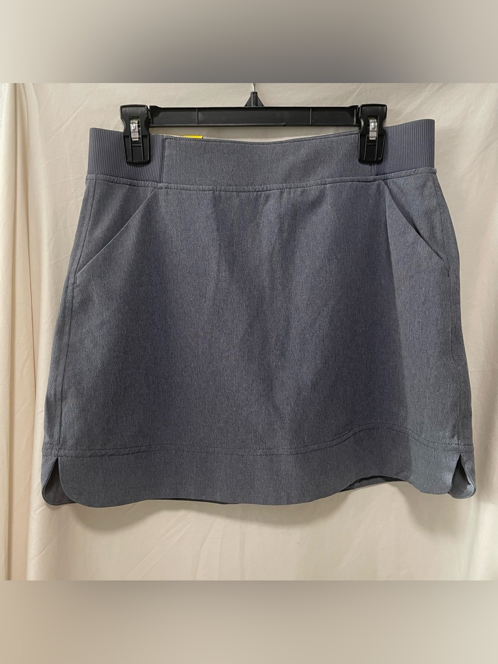 32 Degrees Slate Blue Mini Skirt with Knit Waistband
